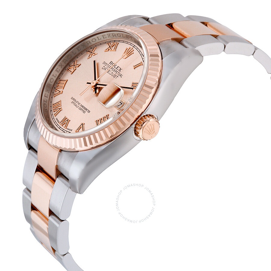 Rolex Oyster Perpetual Datejust 36 Pink Dial Stainless Steel and 18K Everose Gold Bracelet Automatic - 2