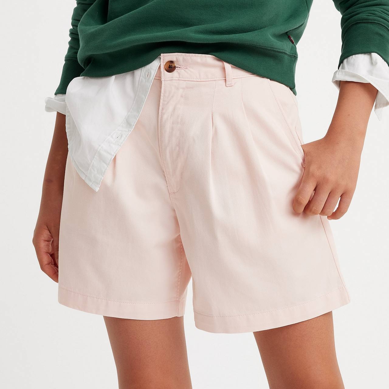 PLEATED WOMEN'S TROUSER SHORTS - 4