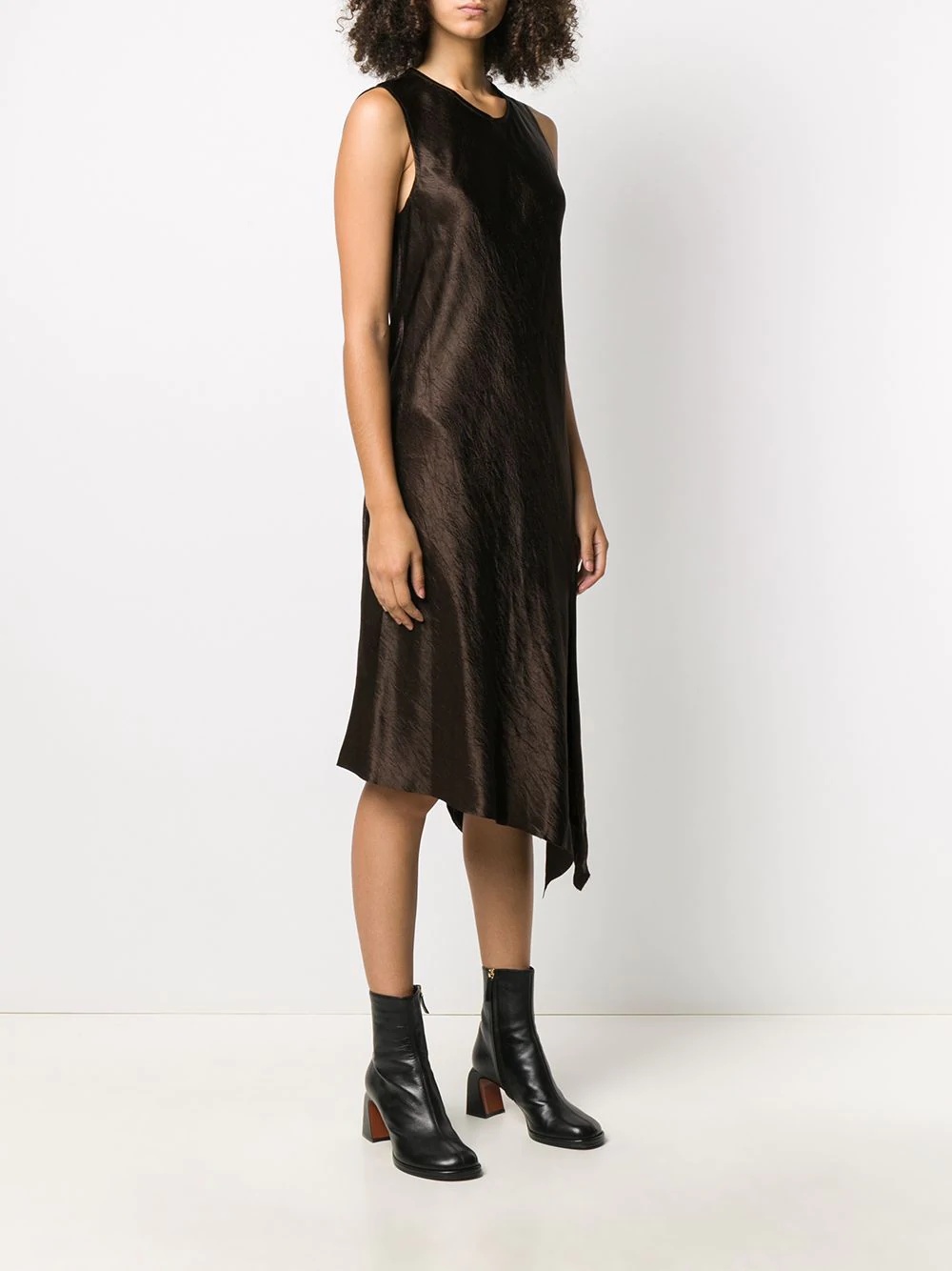 asymmetric slip dress - 3