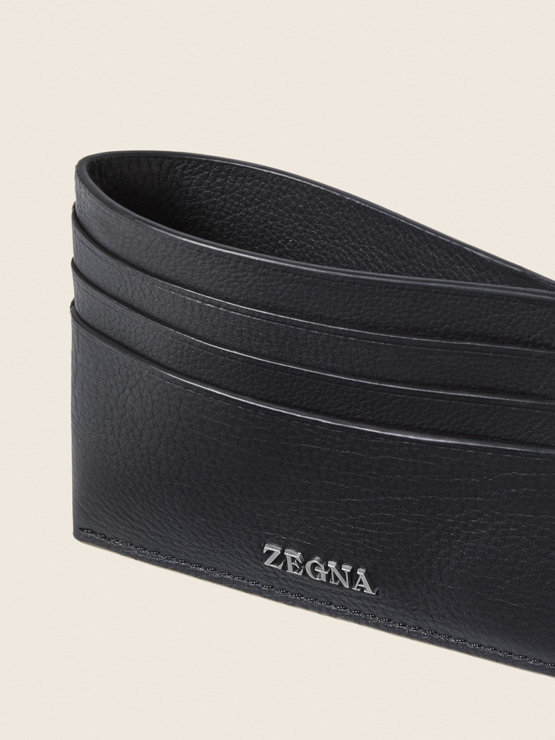 ZEGNA DARK BLUE SECONDSKIN CARD CASE outlook
