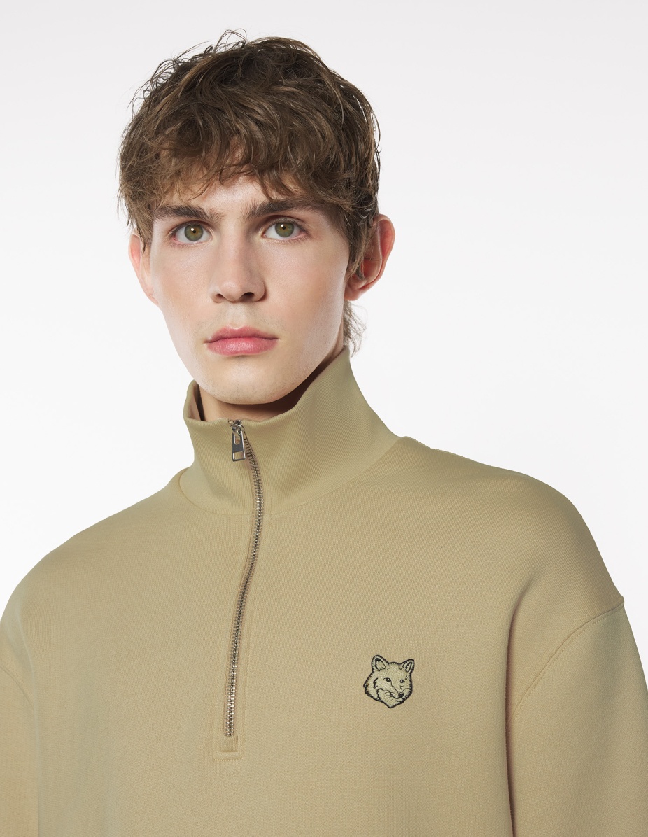 BOLD FOX HEAD PATCH COMFORT HALF ZIPPED SWEATSHIRT - 4