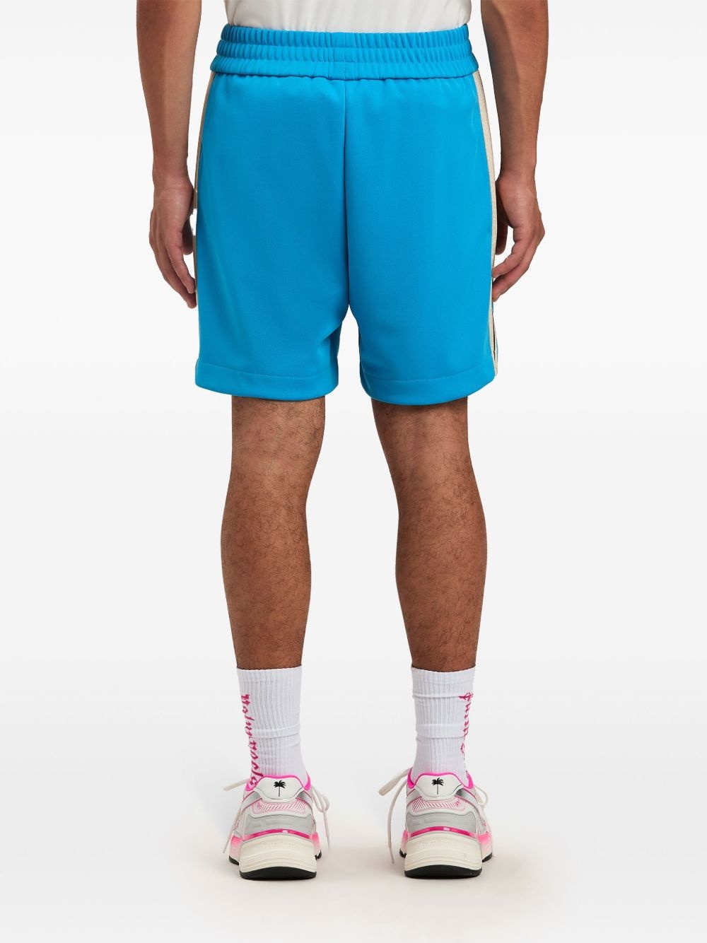 logo-print track shorts - 5