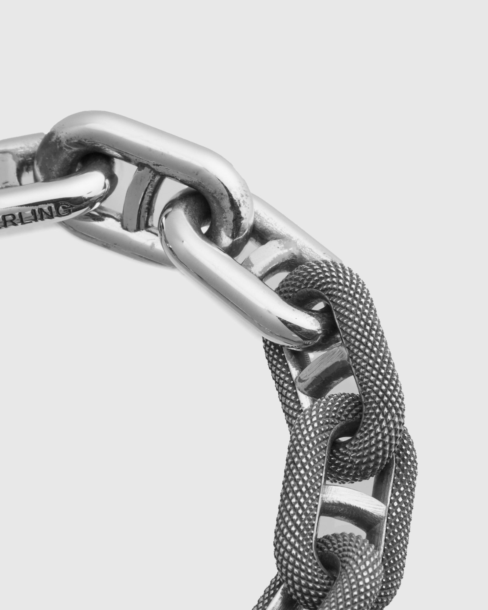 Mixed Motif Model 22 Bracelet Size A in Sterling Silver - 4