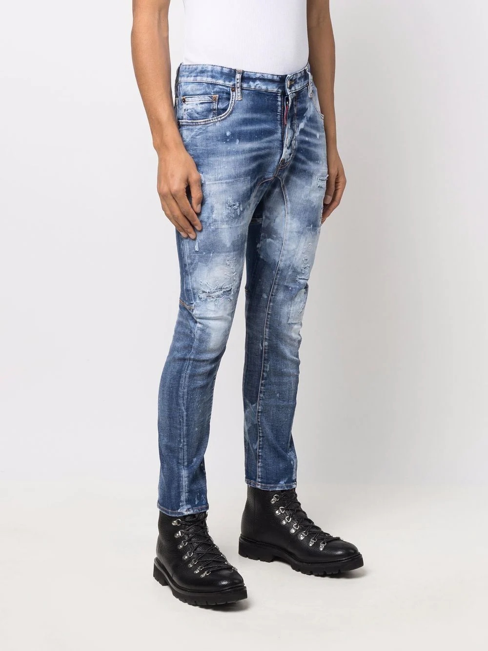 distressed skinny-fit jeans - 3