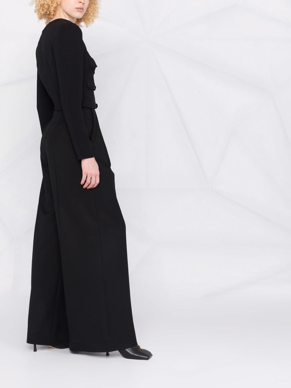 square-neck crepe top - 6