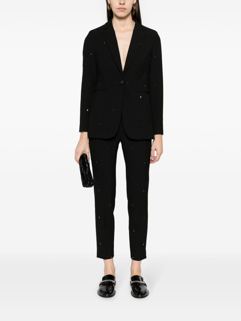 PESERICO crystal-embellished single-breasted blazer outlook