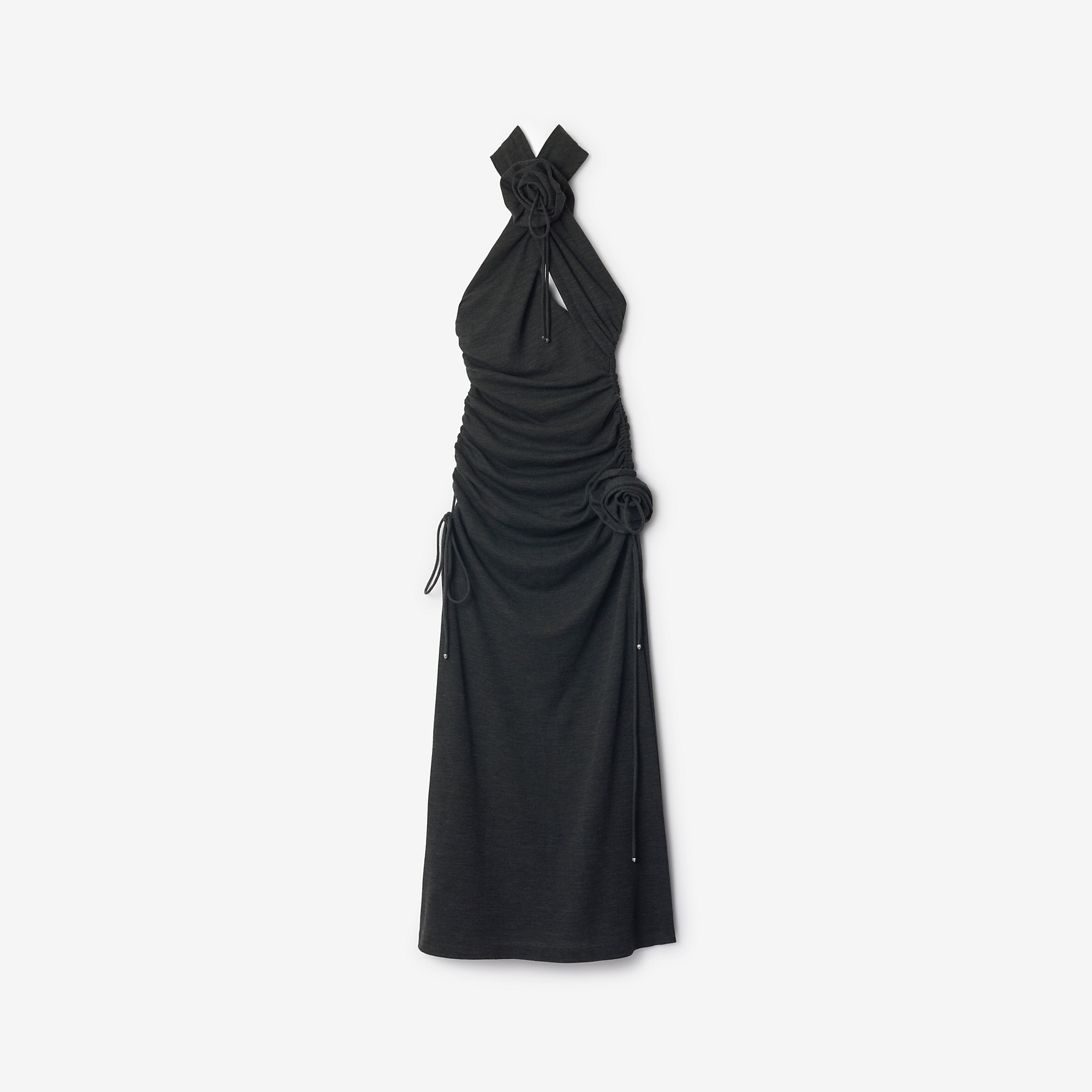 Rose Wool Halterneck Dress - 1