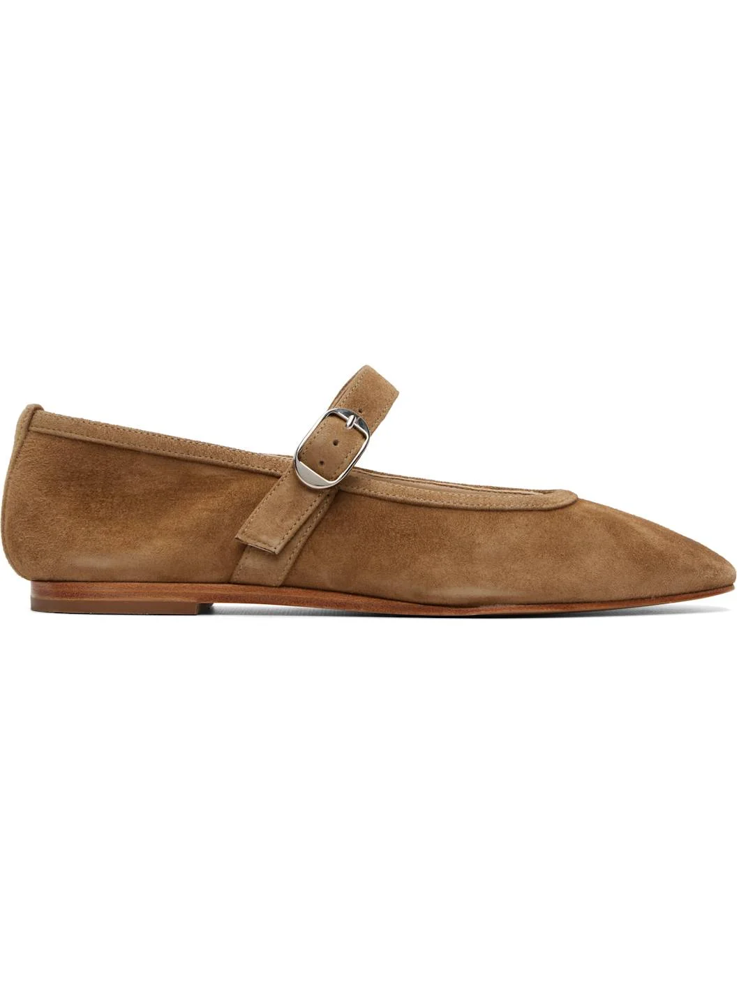 Taupe Ballet Mary Jane Flats - 1