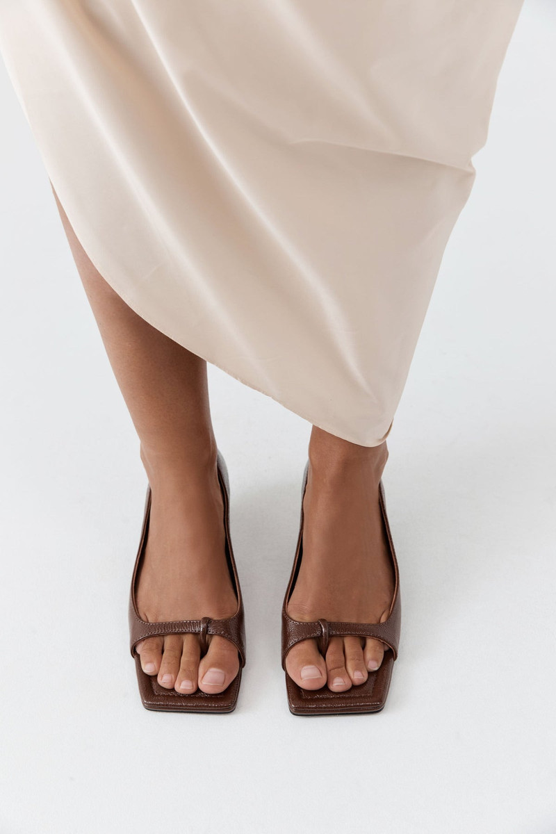 90s Square Toe Heel - Patent Liqueur 5