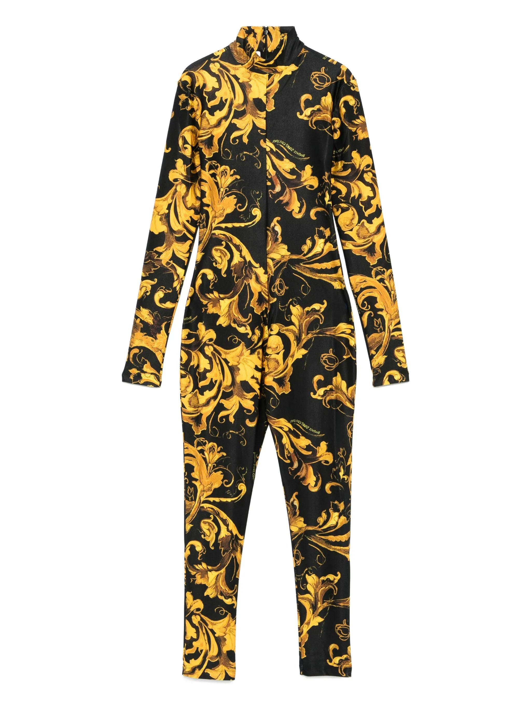 Versace Jeans Couture Baroque-print High-neck Jumpsuit - 1
