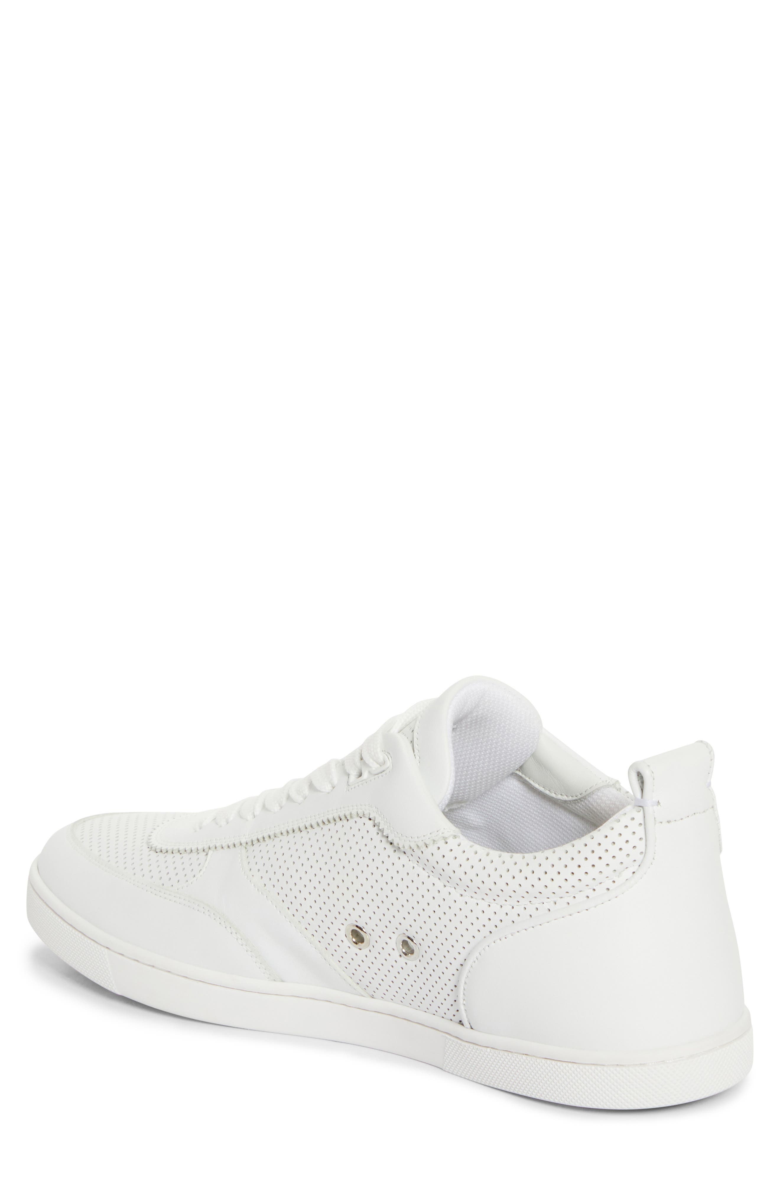 Christian Louboutin Tutti Rui Perforated Sneaker in White at Nordstrom - 2