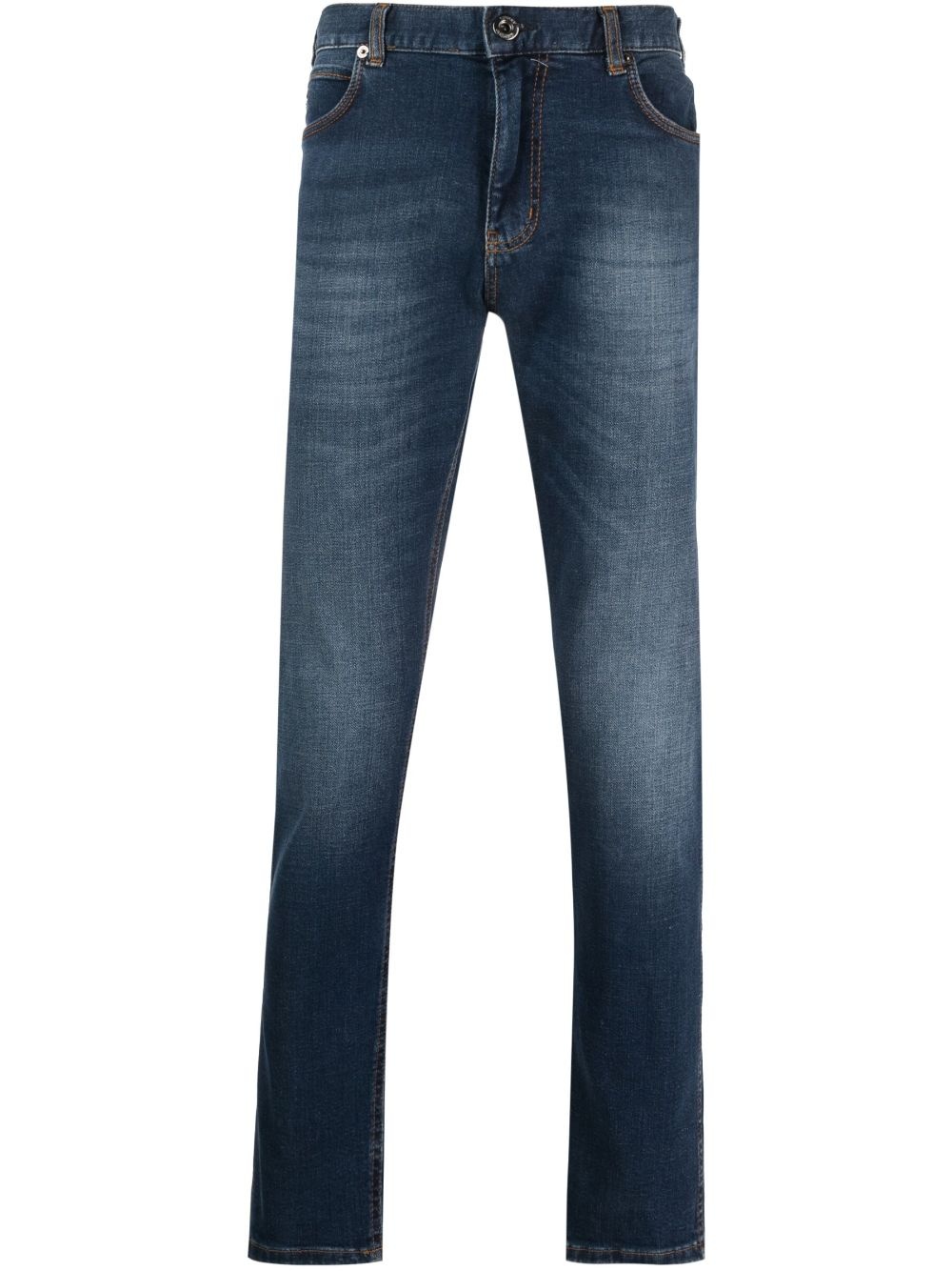 mid-rise straight-leg jeans - 1