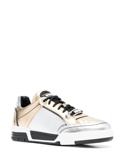 Moschino metallic-panels sneakers outlook