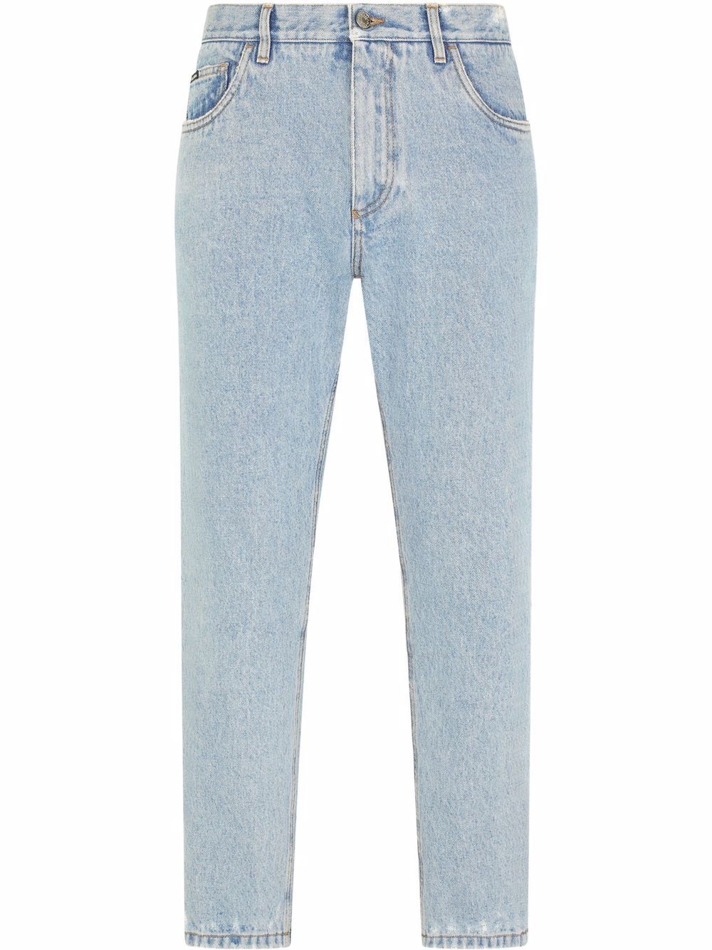 straight-leg cropped jeans - 1