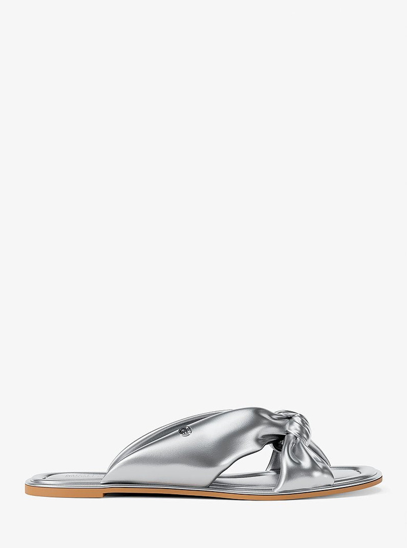 Elena Metallic Slide Sandal 1