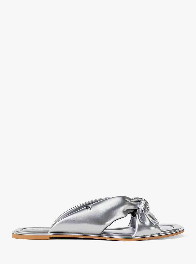 Elena Metallic Slide Sandal - 1