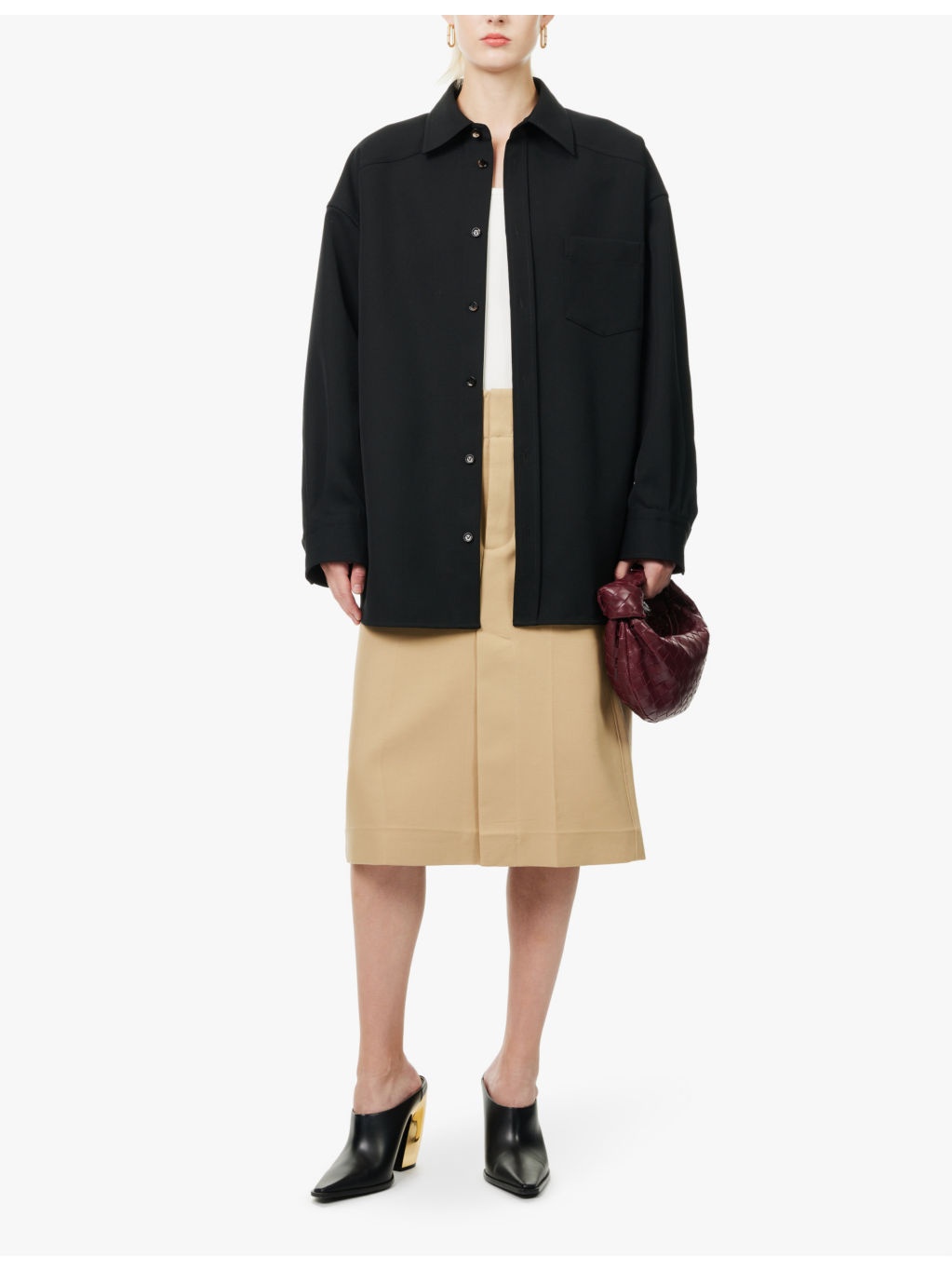 Long-sleeve relaxed-fit wool-twill shirt - 2