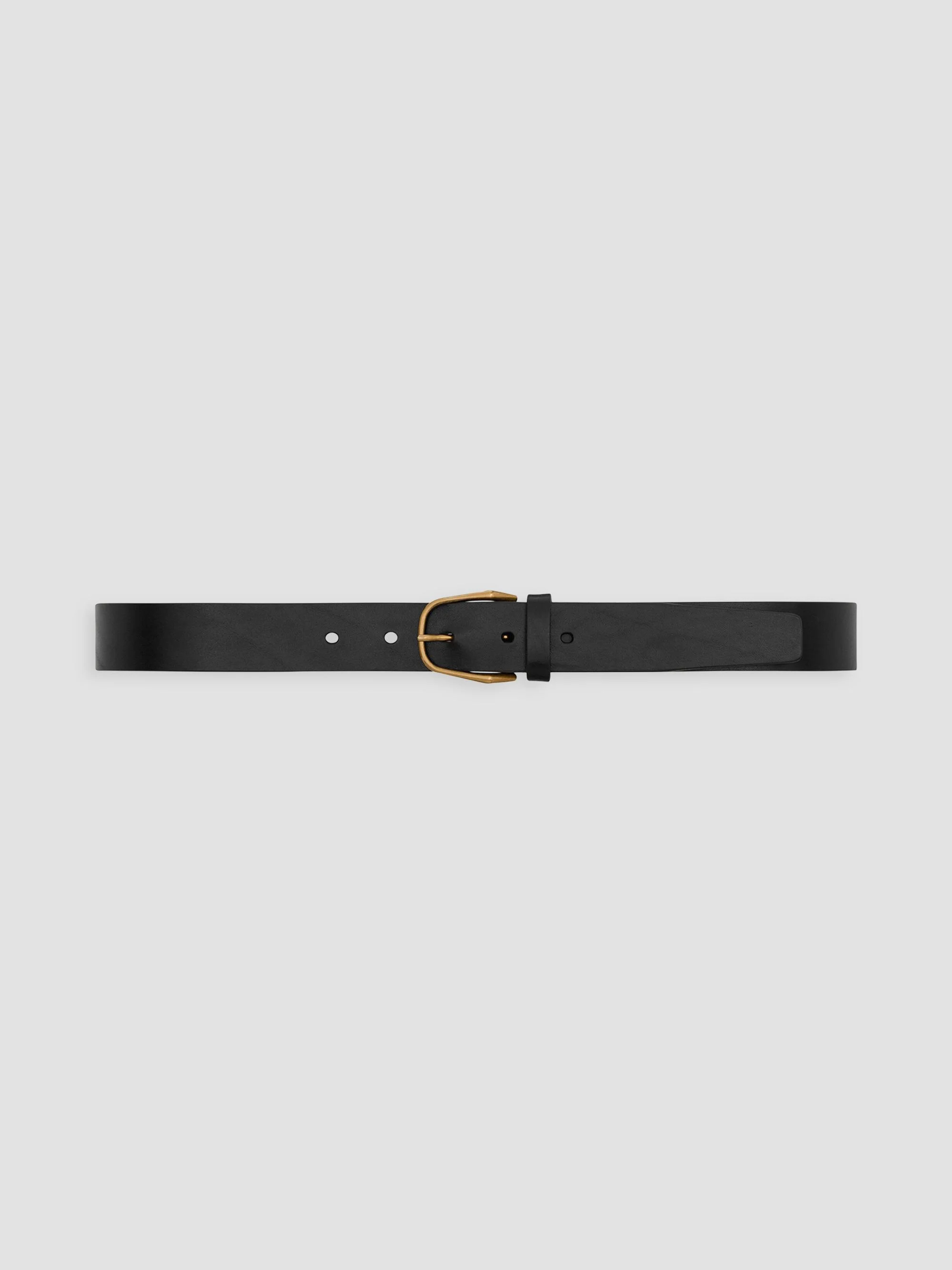 Men's Minimal Belt in Leather - Black - 1