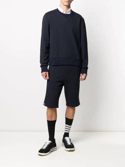 Thom Browne side stripe insert loopback track shorts outlook