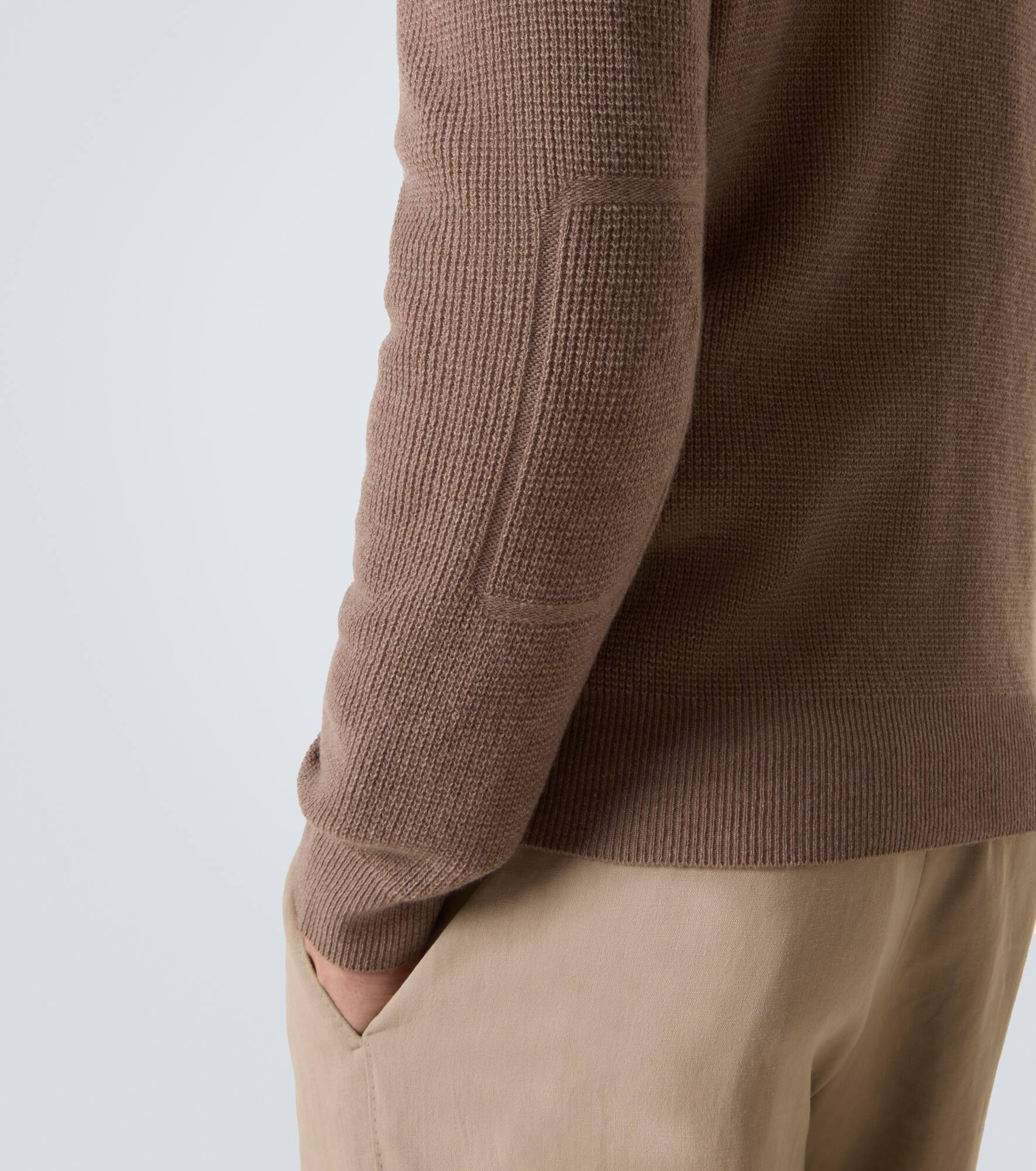 Waffle-knit wool and cashmere polo sweater - 6