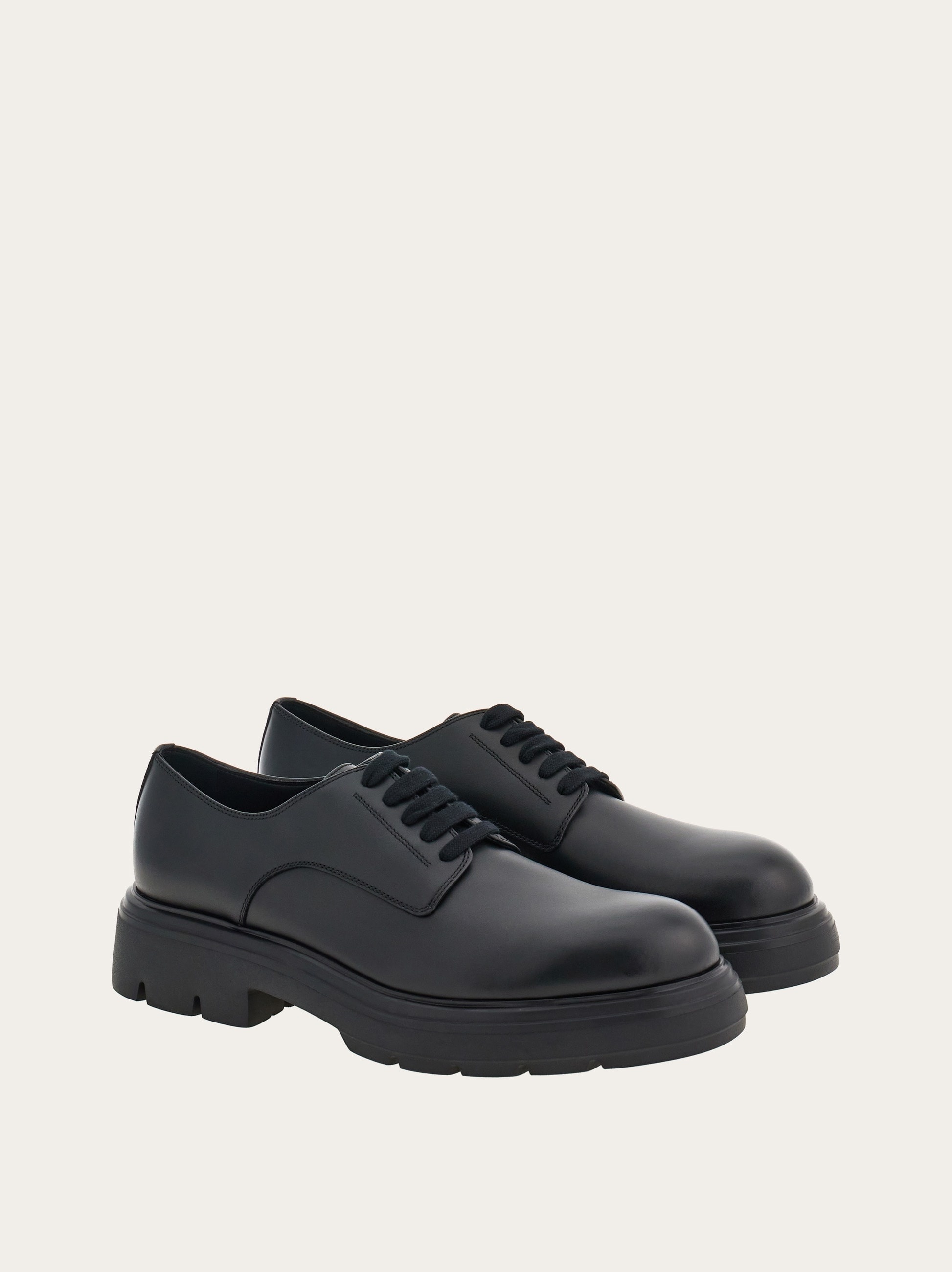Chunky lace up derby shoe - 4