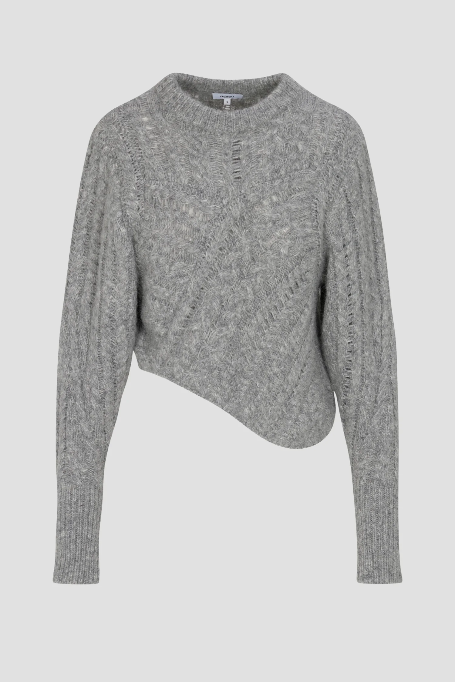 CLARKE CABLE KNIT SWEATER - GREY - 1
