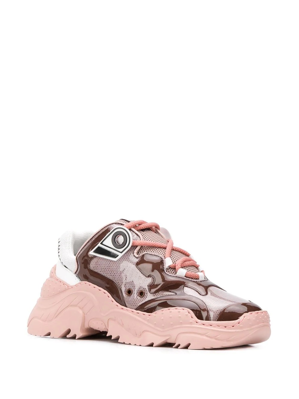 mesh panel low-top sneakers - 2