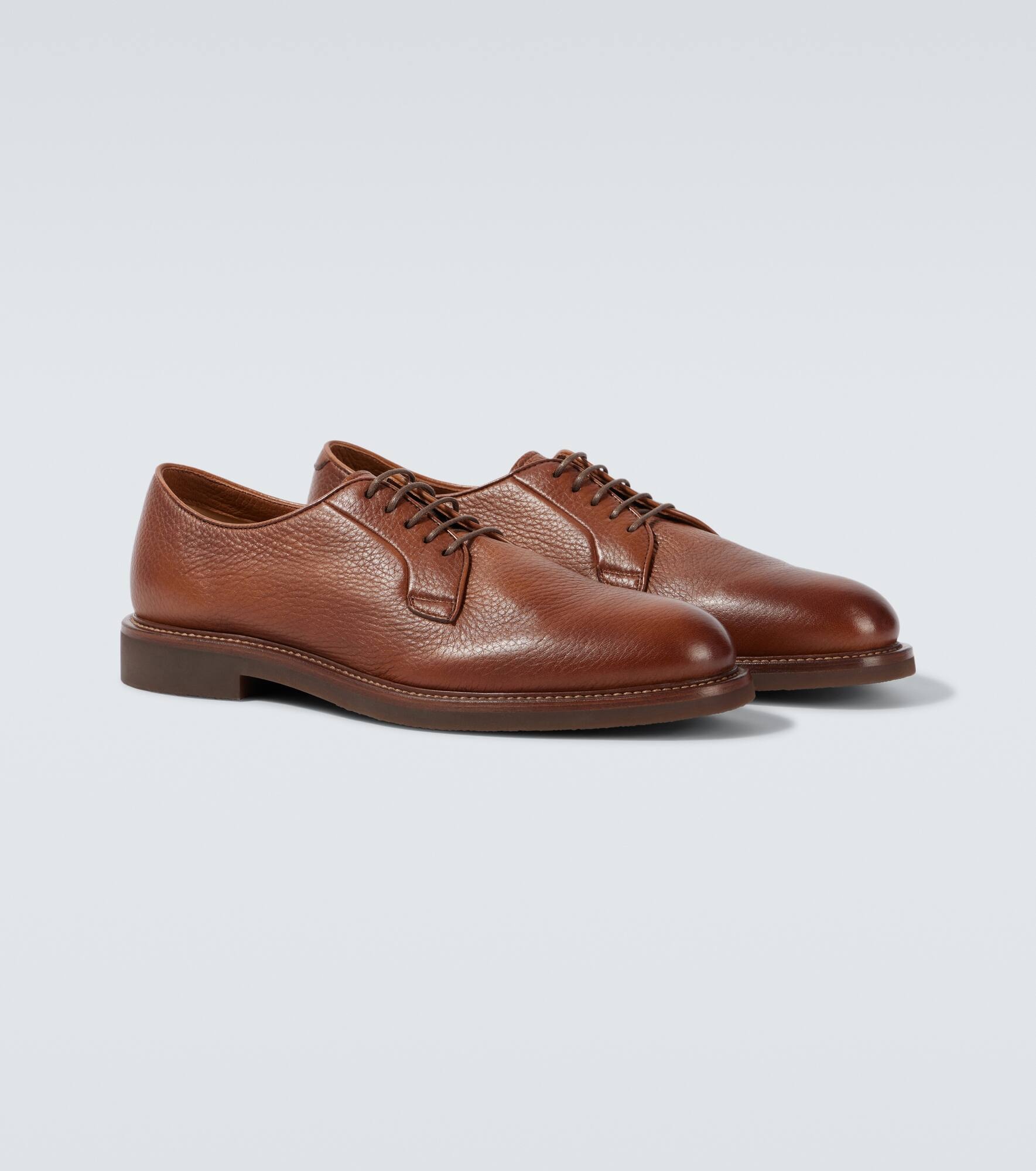 Leather derby shoes - 5