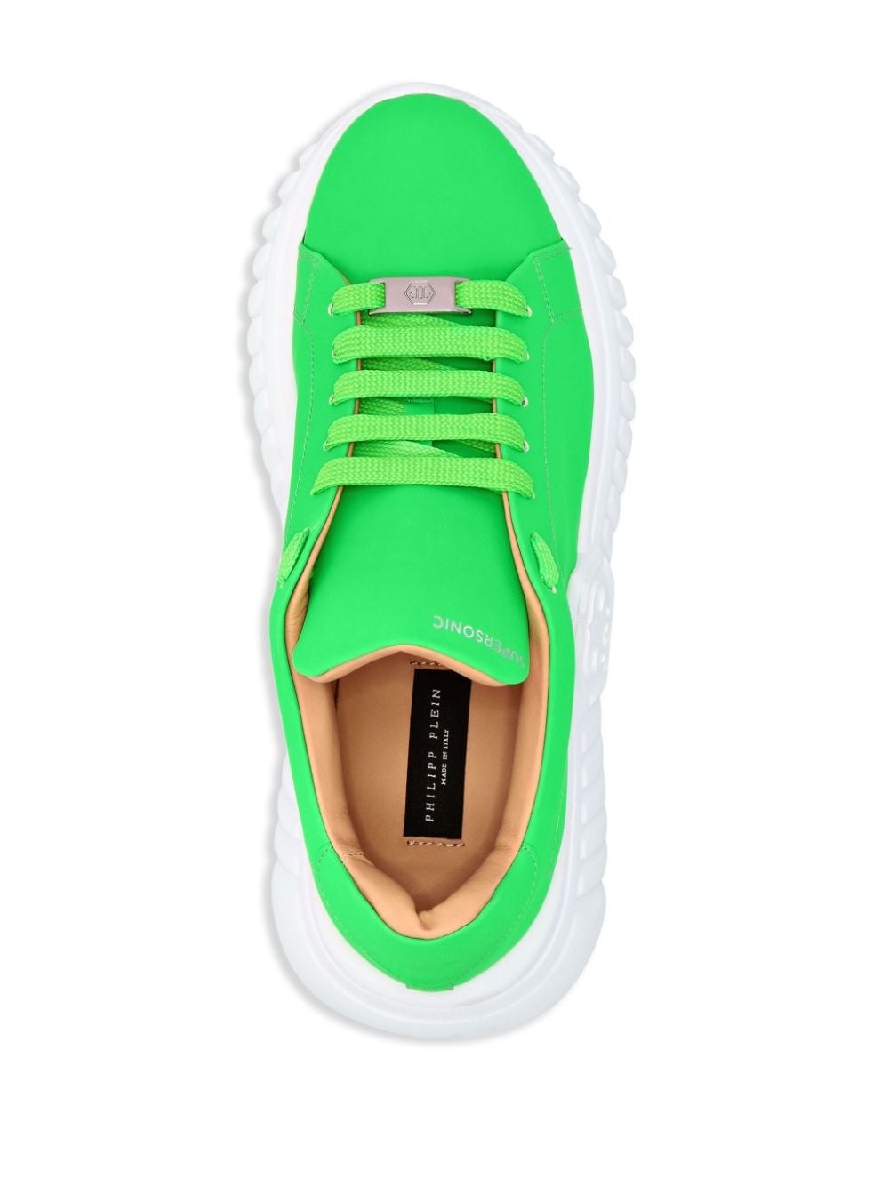 Runner Hexagon low-top leather sneakers - 3