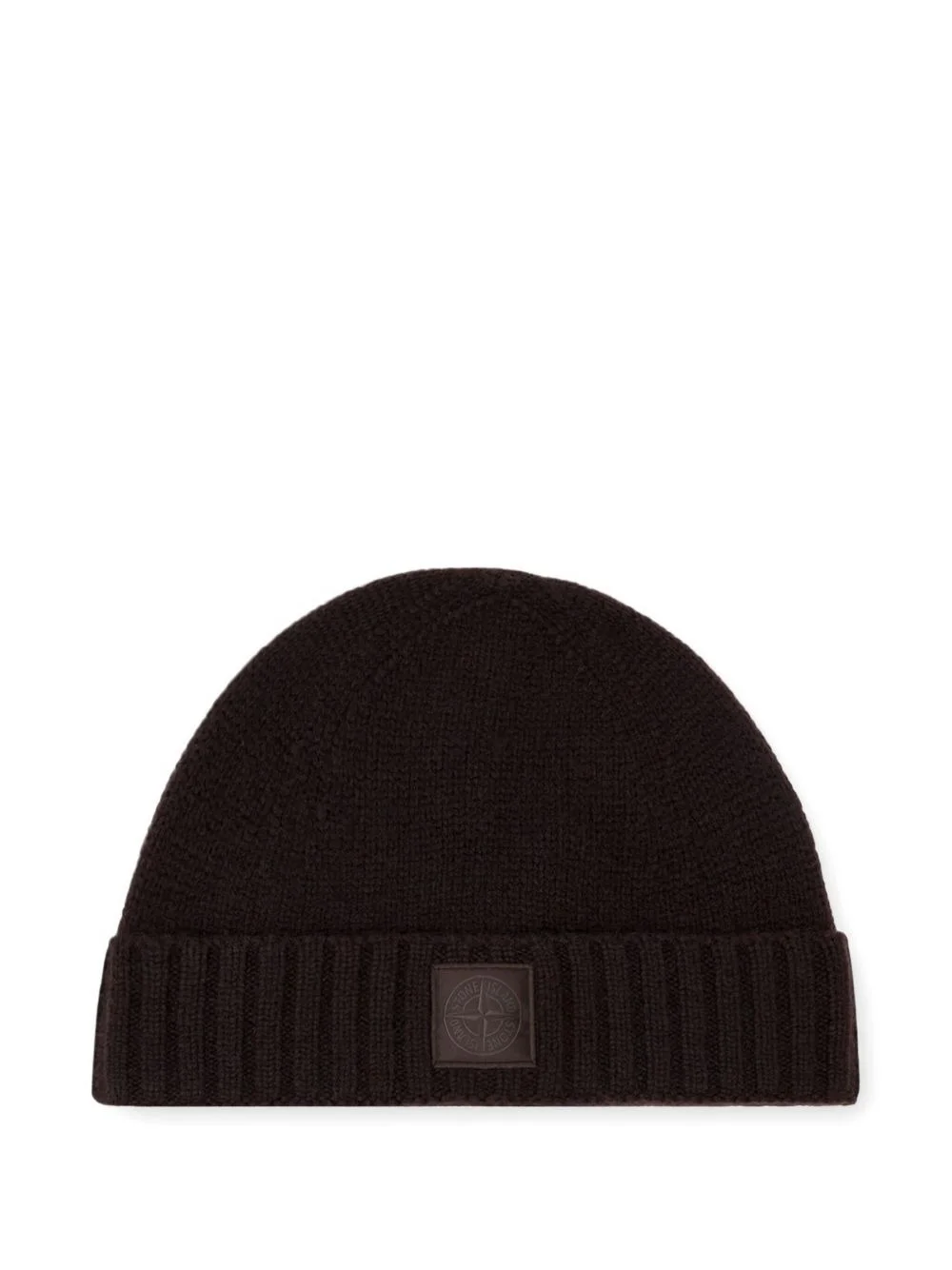 ribbed logo-patch beanie - 1