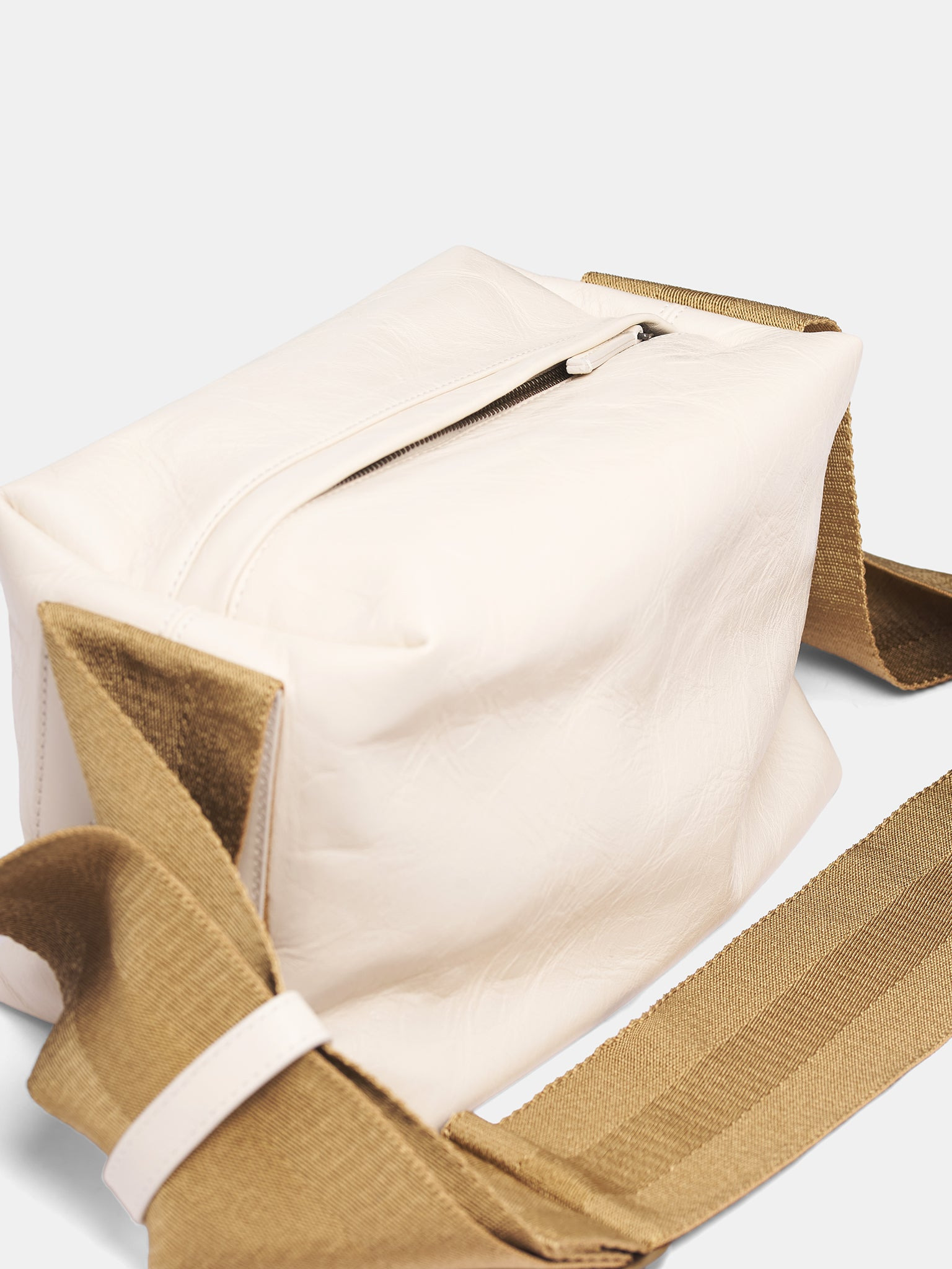 White Leather Shoulder Bag - 3