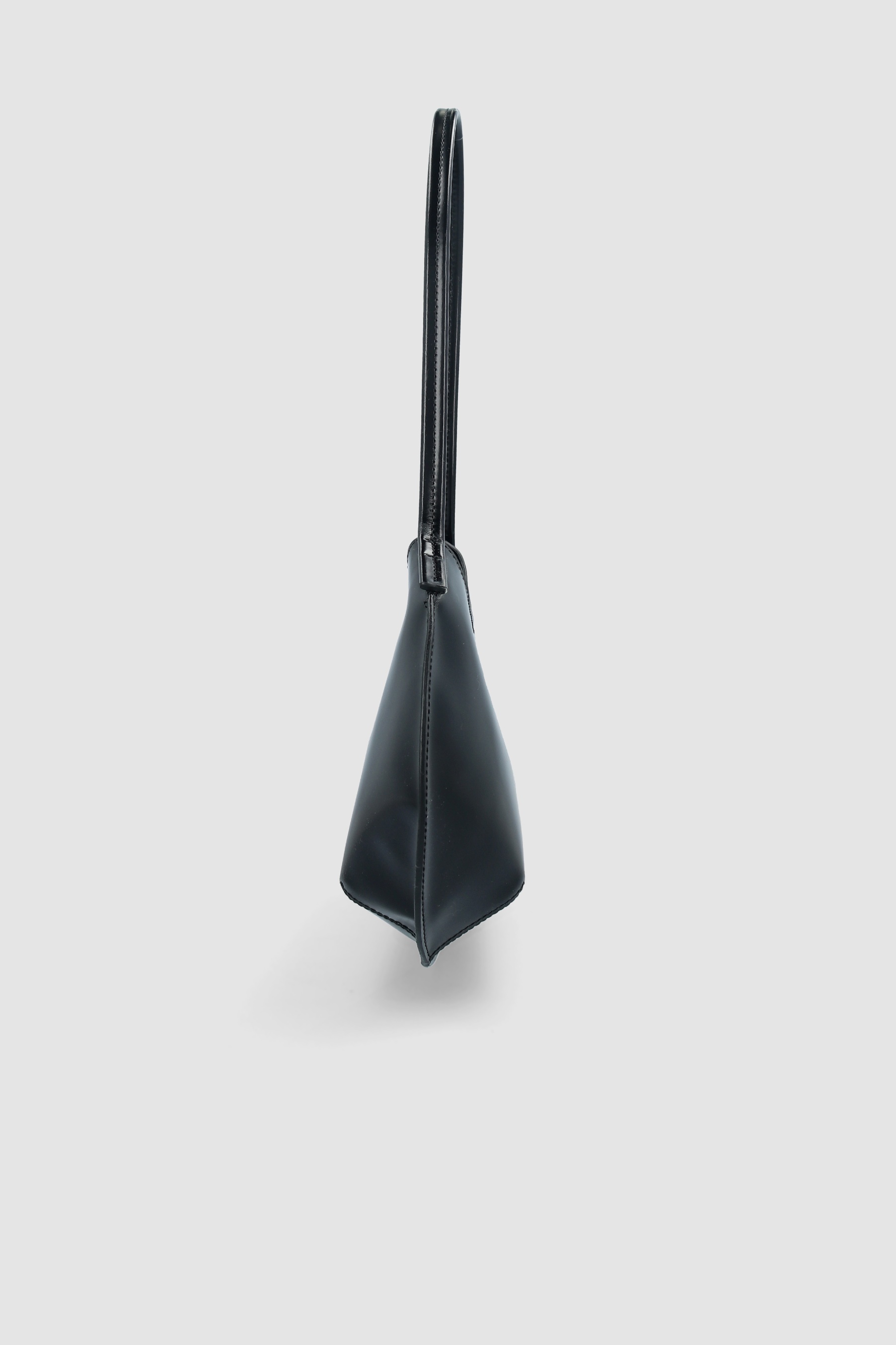 Horner Black Semi Patent Leather Shoulder Bag - 4