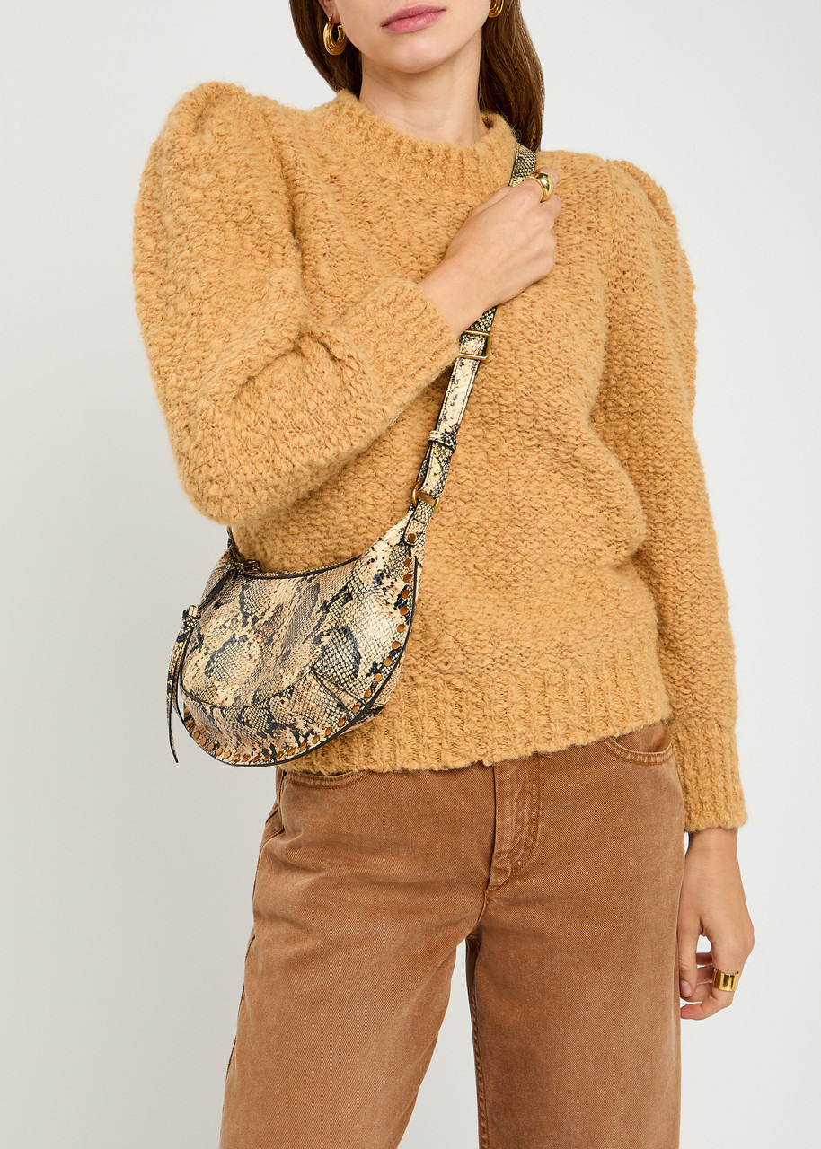 Isabel Marant Oskan Moon Python-effect Leather Shoulder bag - 6