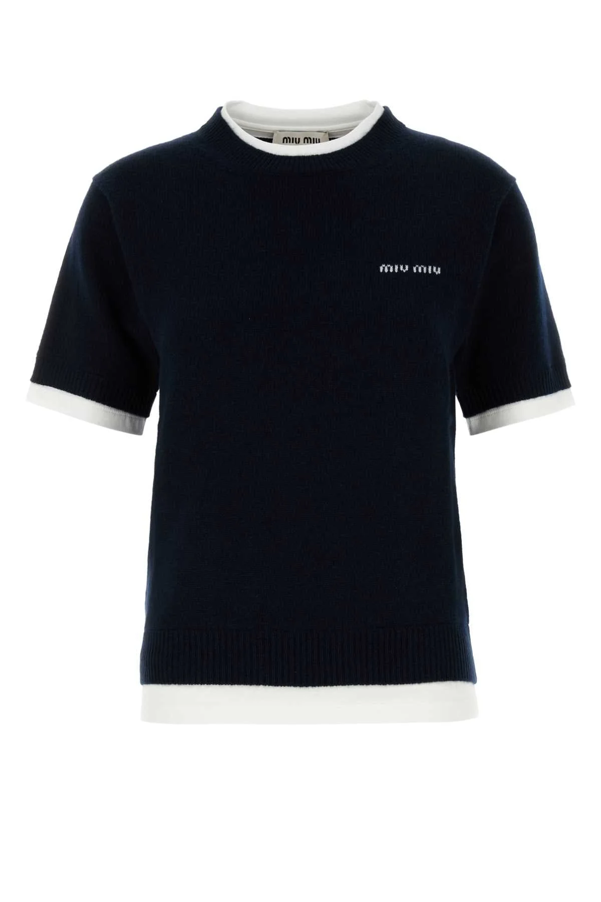 Miu Miu Women Midnight Blue Cashmere Sweater - 1