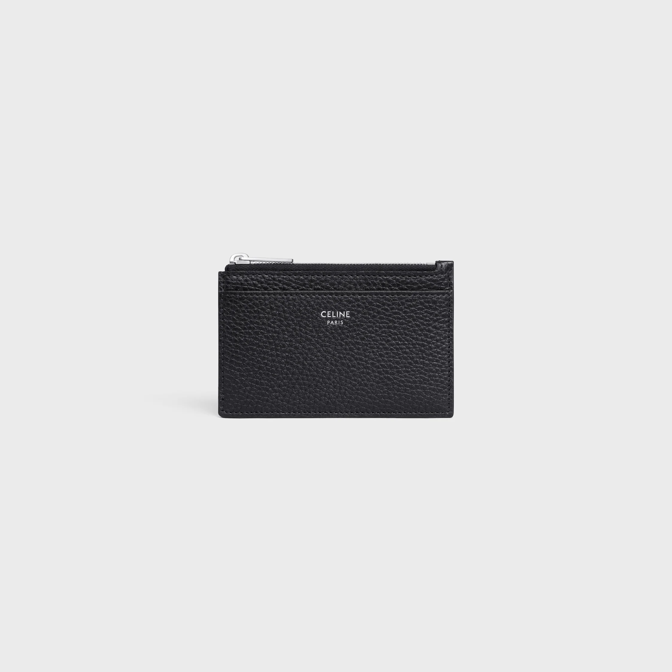 Zipped Card Holder IN GRAINED CALFSKIN - 1