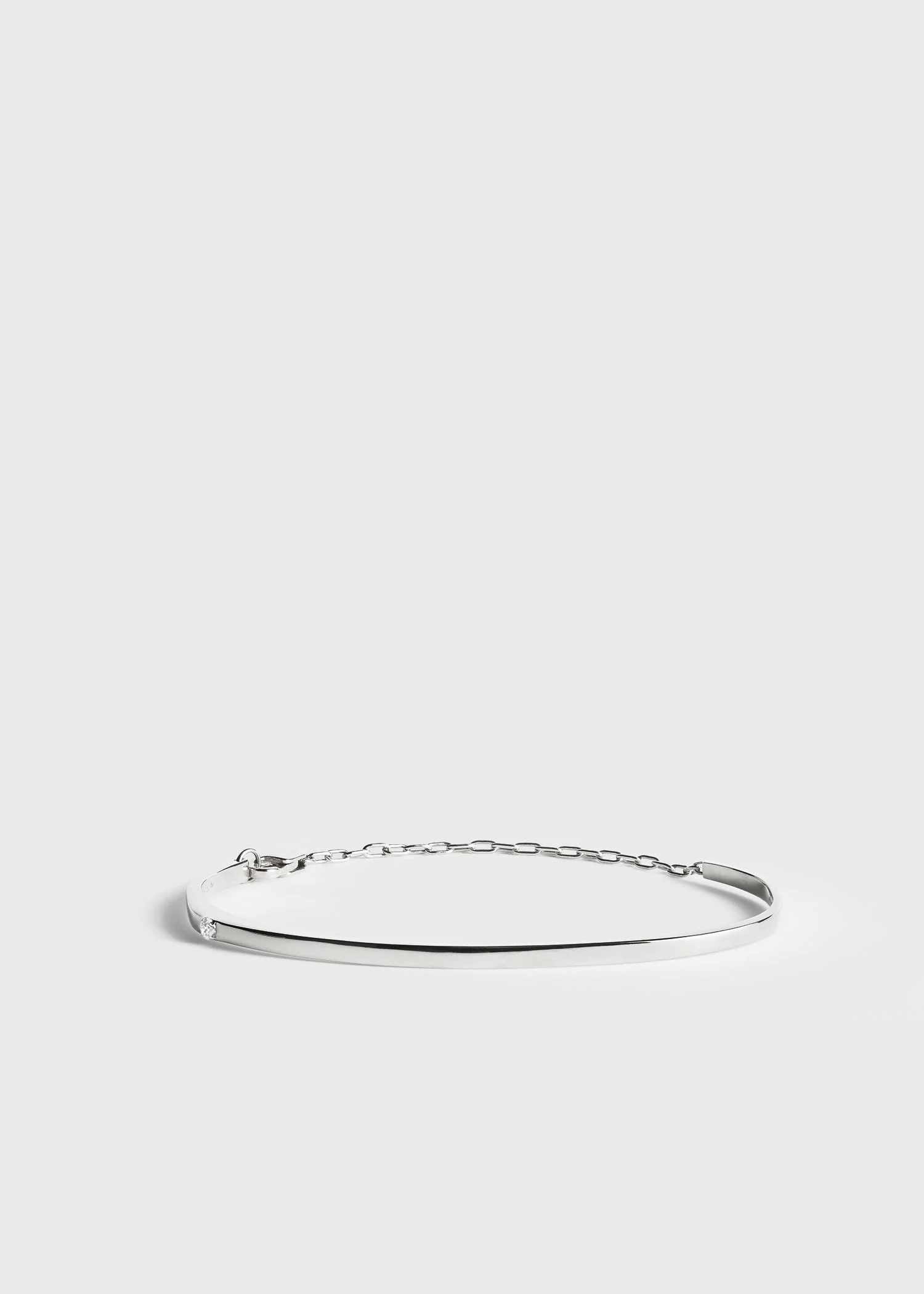 Diamond chain bracelet 18kt white gold - 1
