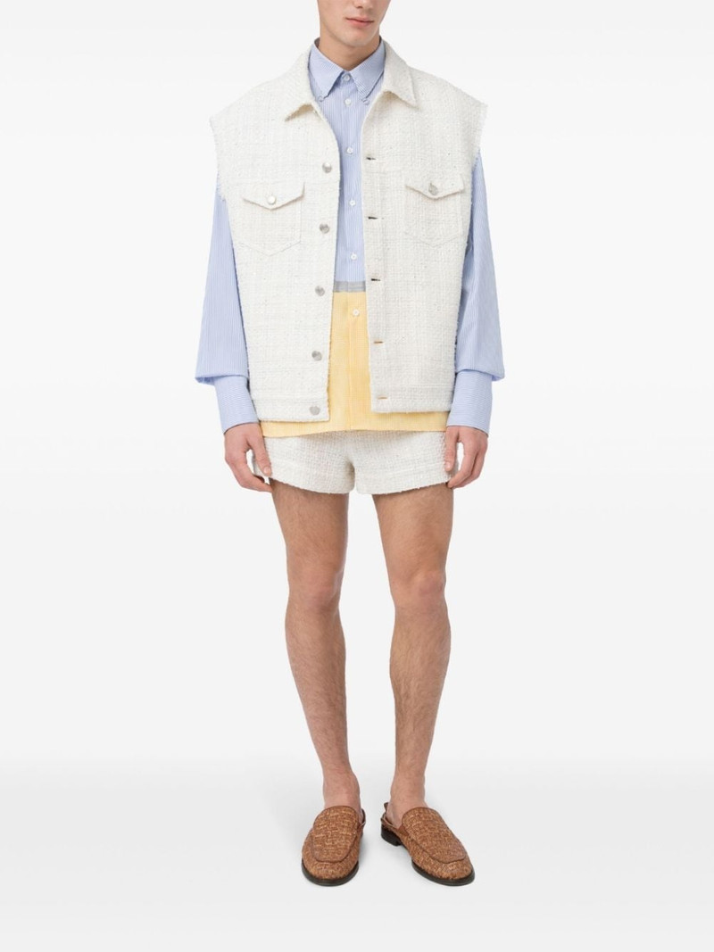 GCDS sequin-embellished tweed shorts outlook