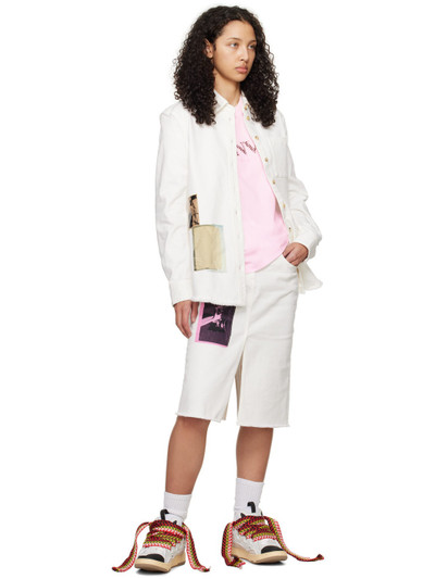Lanvin Pink Oversized Embroidered Curb T-Shirt outlook