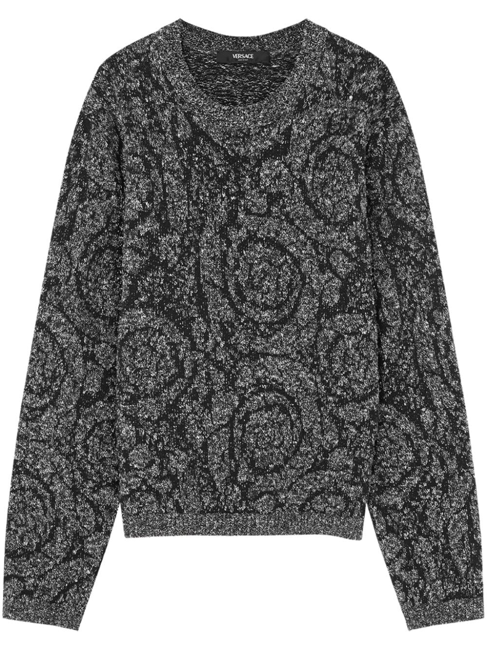 Barocco jacquard tweed jumper - 1