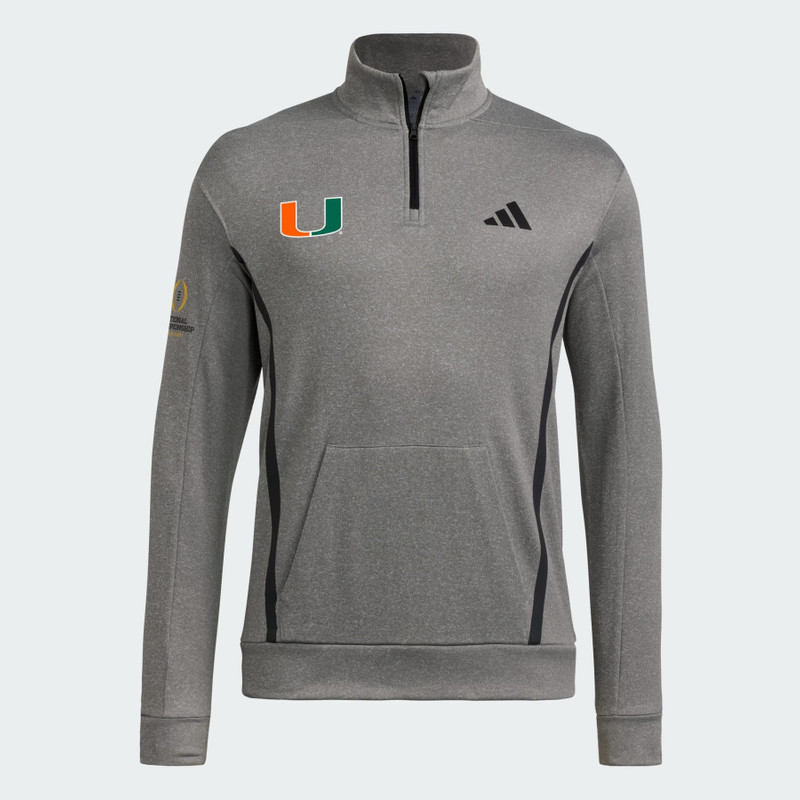 Miami Hurricanes Game & Go Team Issue 1/4 Zip Sweatshirt 1