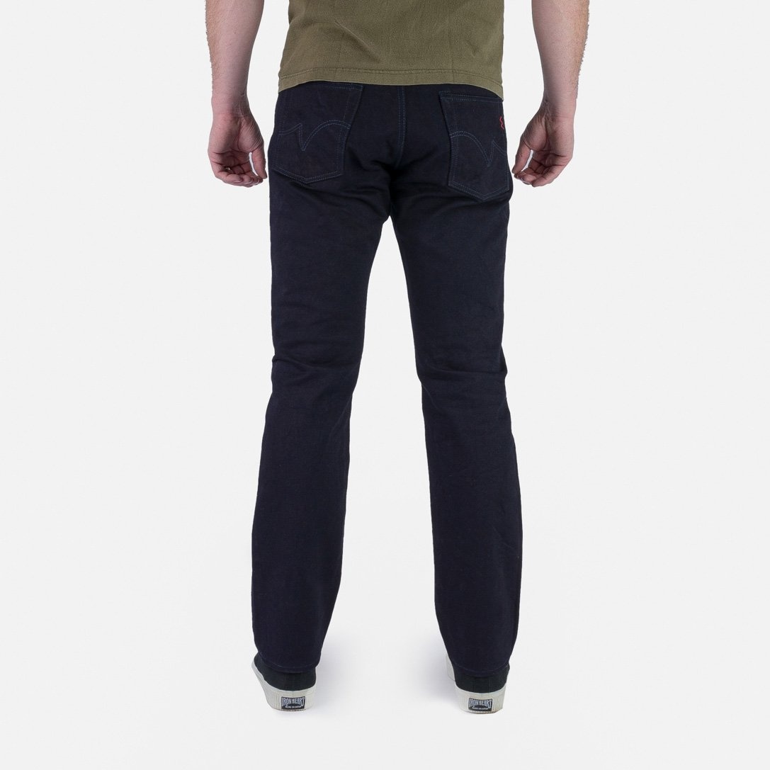 IH-888S-14ii 14oz Selvedge Denim Mid/High Rise Tapered Cut Jeans - Indigo/Indigo - 3