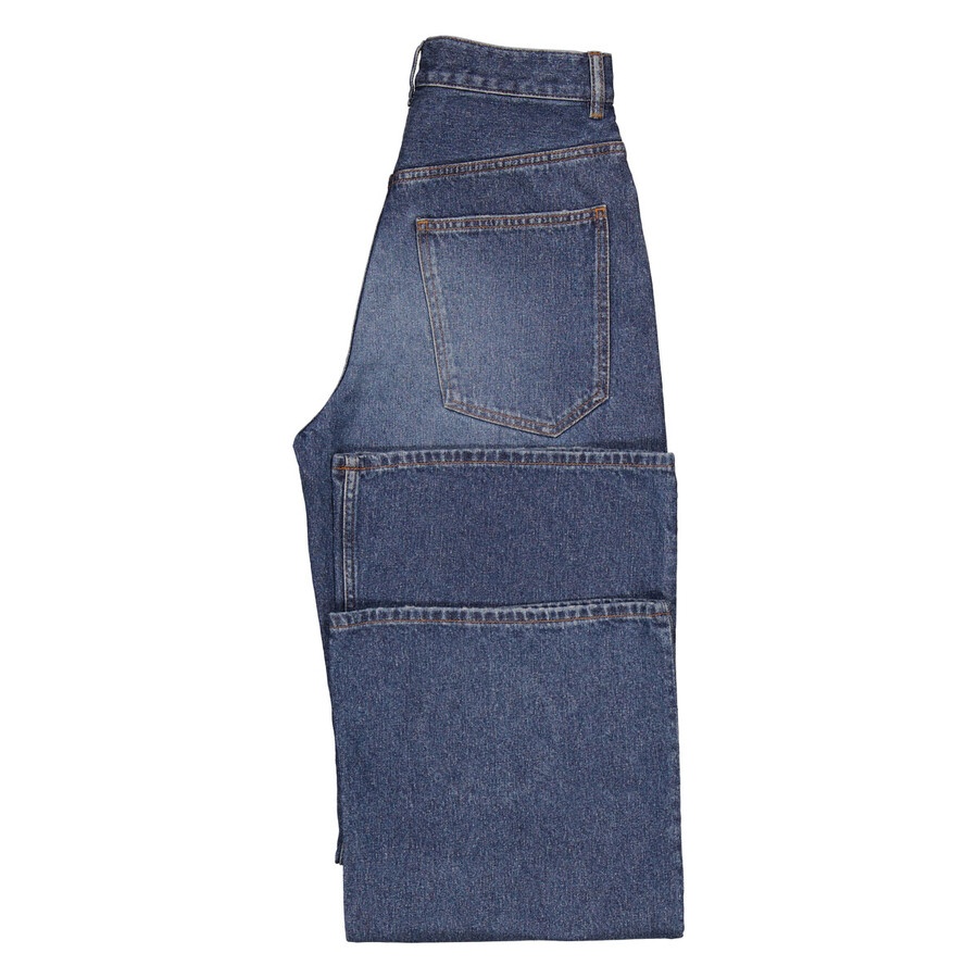 Chloe Ladies Dusky Blue Wide-Leg Denim Jeans - 7