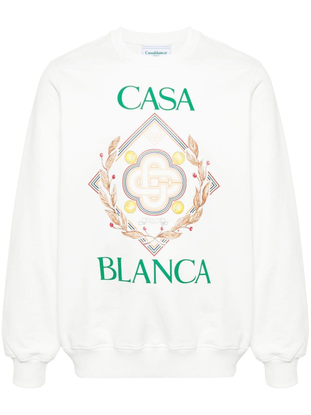 logo-print cotton sweatshirt - 1