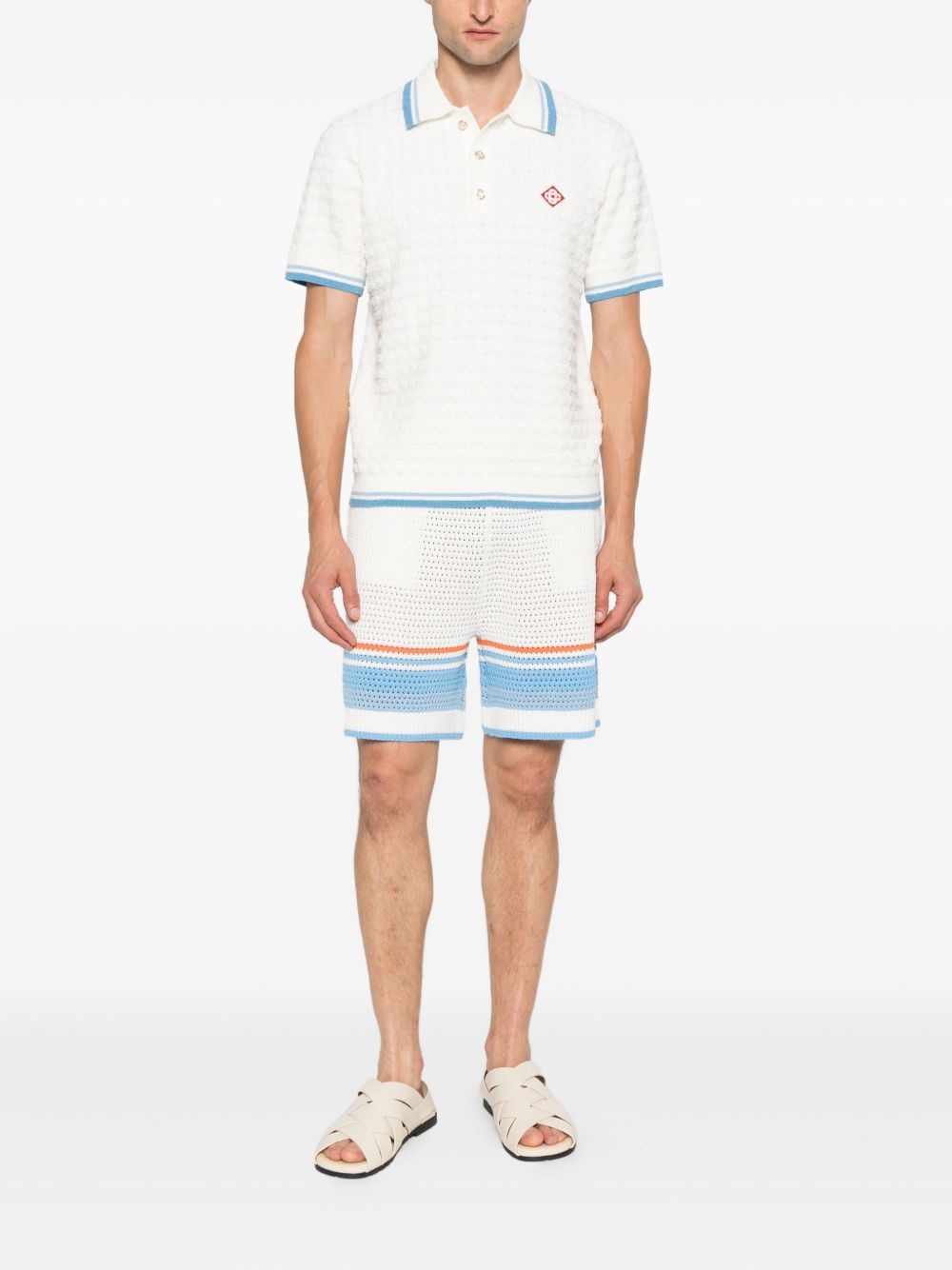 stripe-trim polo shirt - 2