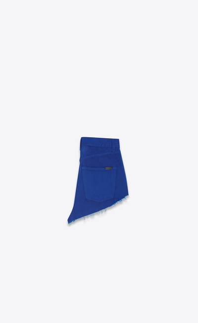 SAINT LAURENT high-waisted shorts in lapis blue rinse denim outlook