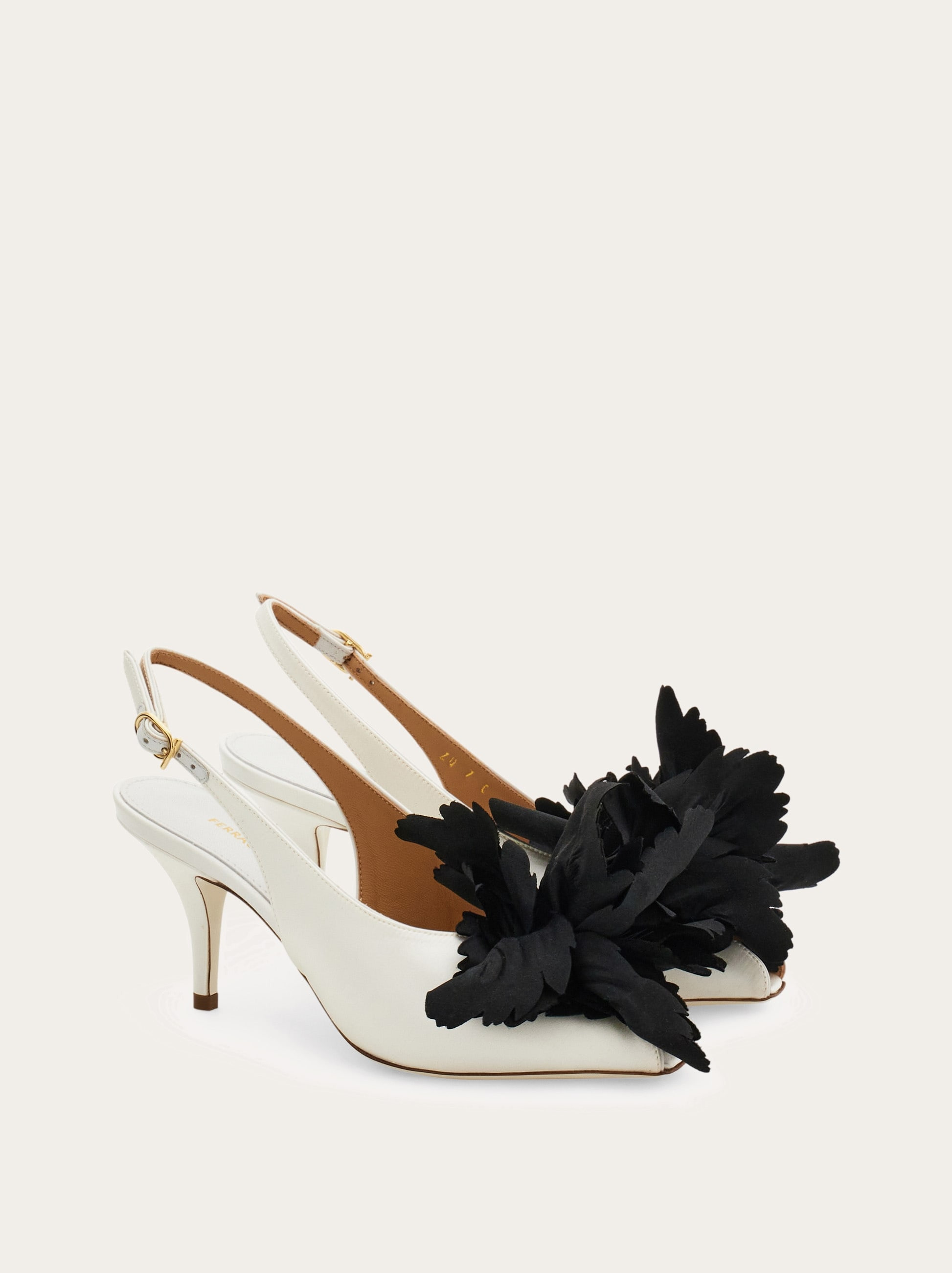 Flower embellished slingback - 2