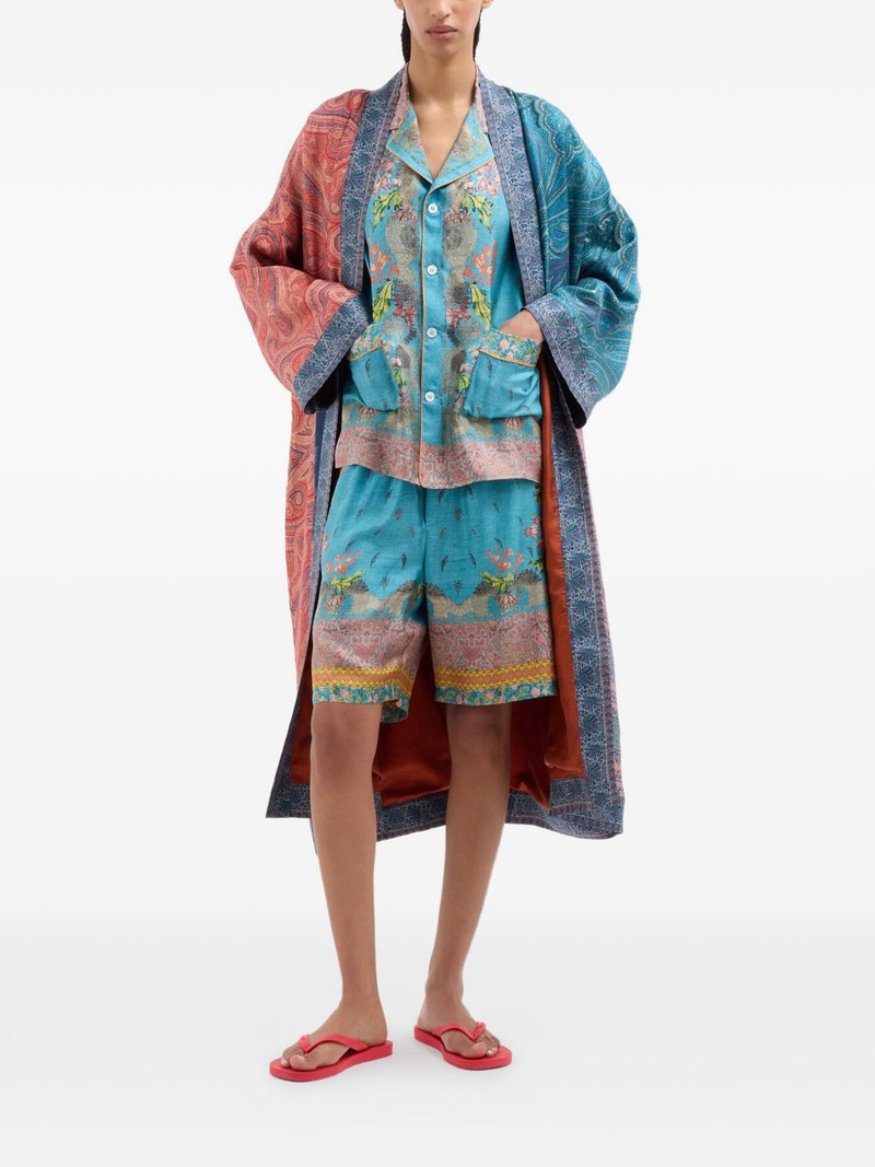 Pierre-Louis Mascia paisley-print short-sleeve shirt outlook