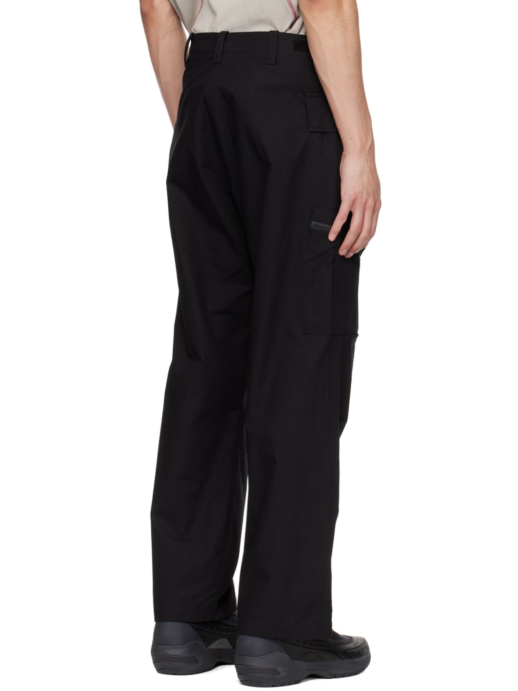 Black Zip Cargo Pants - 3
