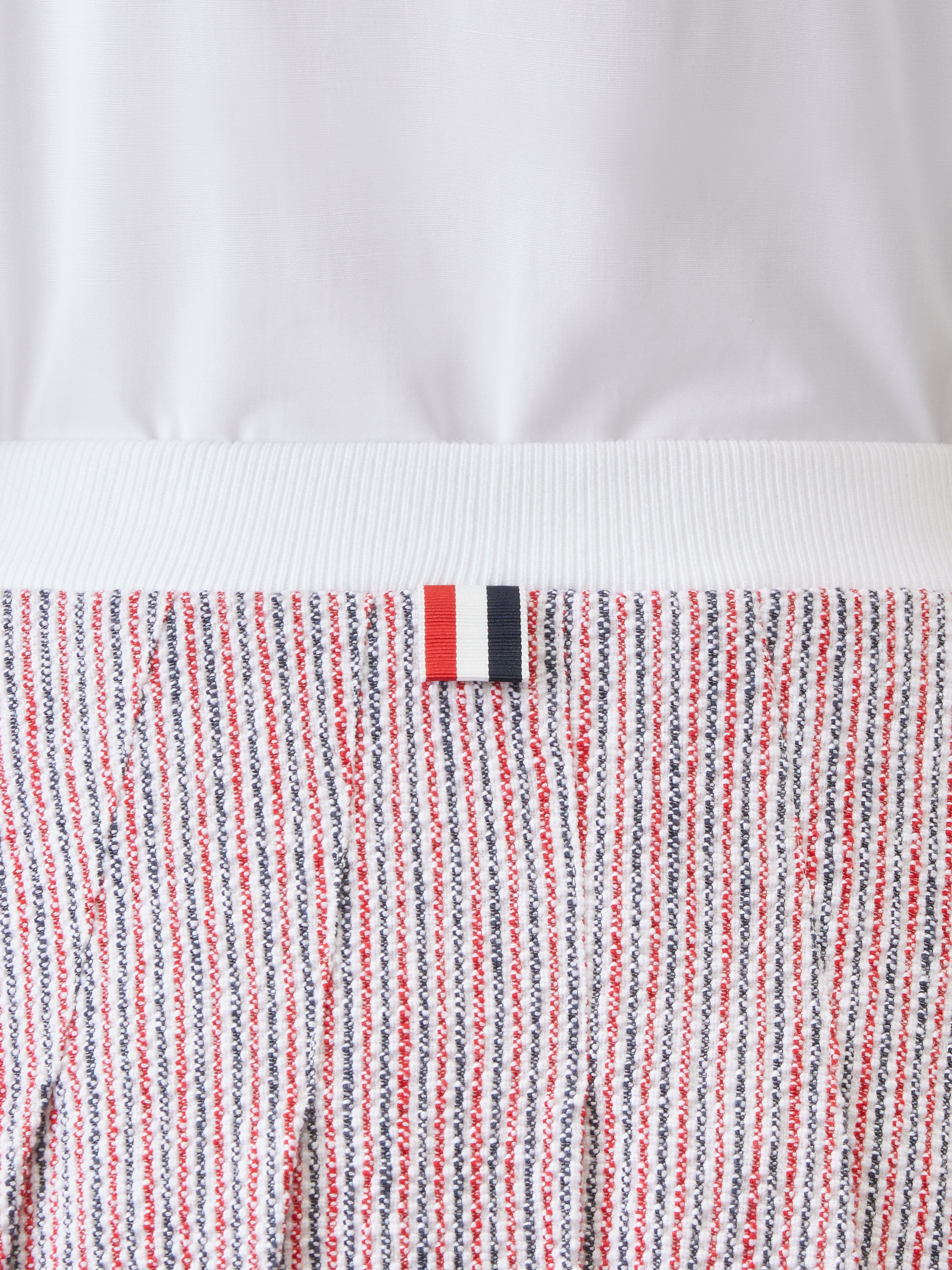 COTTON TWEED MINI PLEATED SKIRT - 7