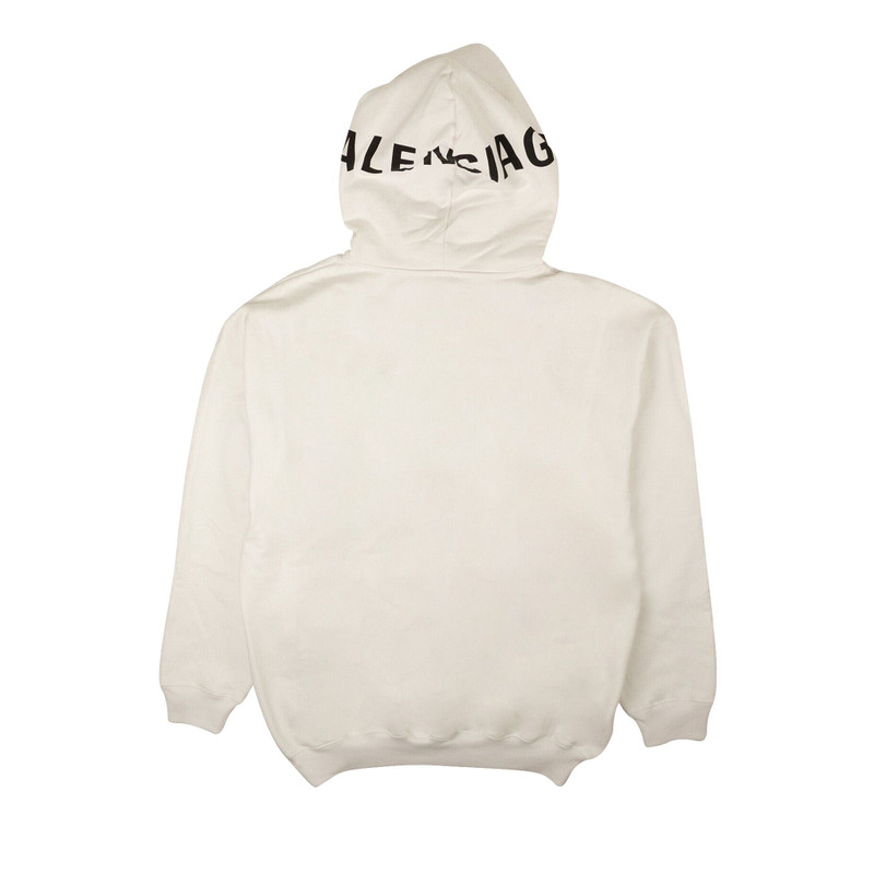 BALENCIAGA Balenciaga Logo Hoodie 'White' outlook